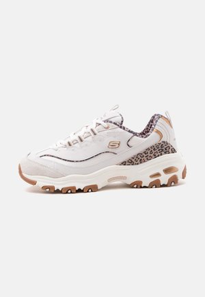 Skechers, D'LITES - Маратонки - white leather mesh duraleather leopard trim