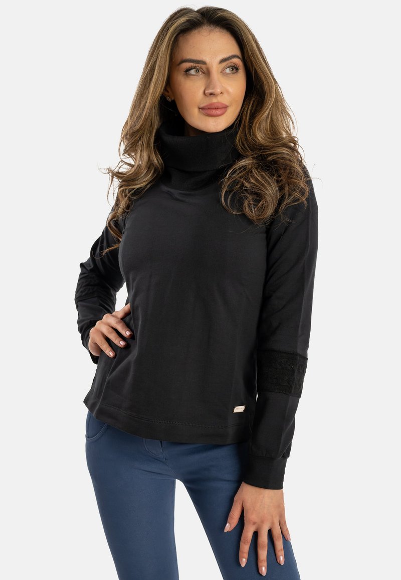 Freddy COLLO A COSTE E  TRICOT A TRECCE - Sudadera - black