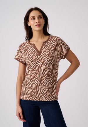 Damart, ANIMAL PRINT TREND - T-shirt con stampa - brown animal print
