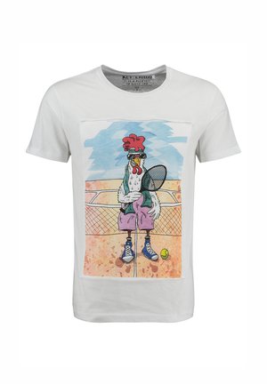 Key Largo TENNIS CHICKEN - T-shirt print - white