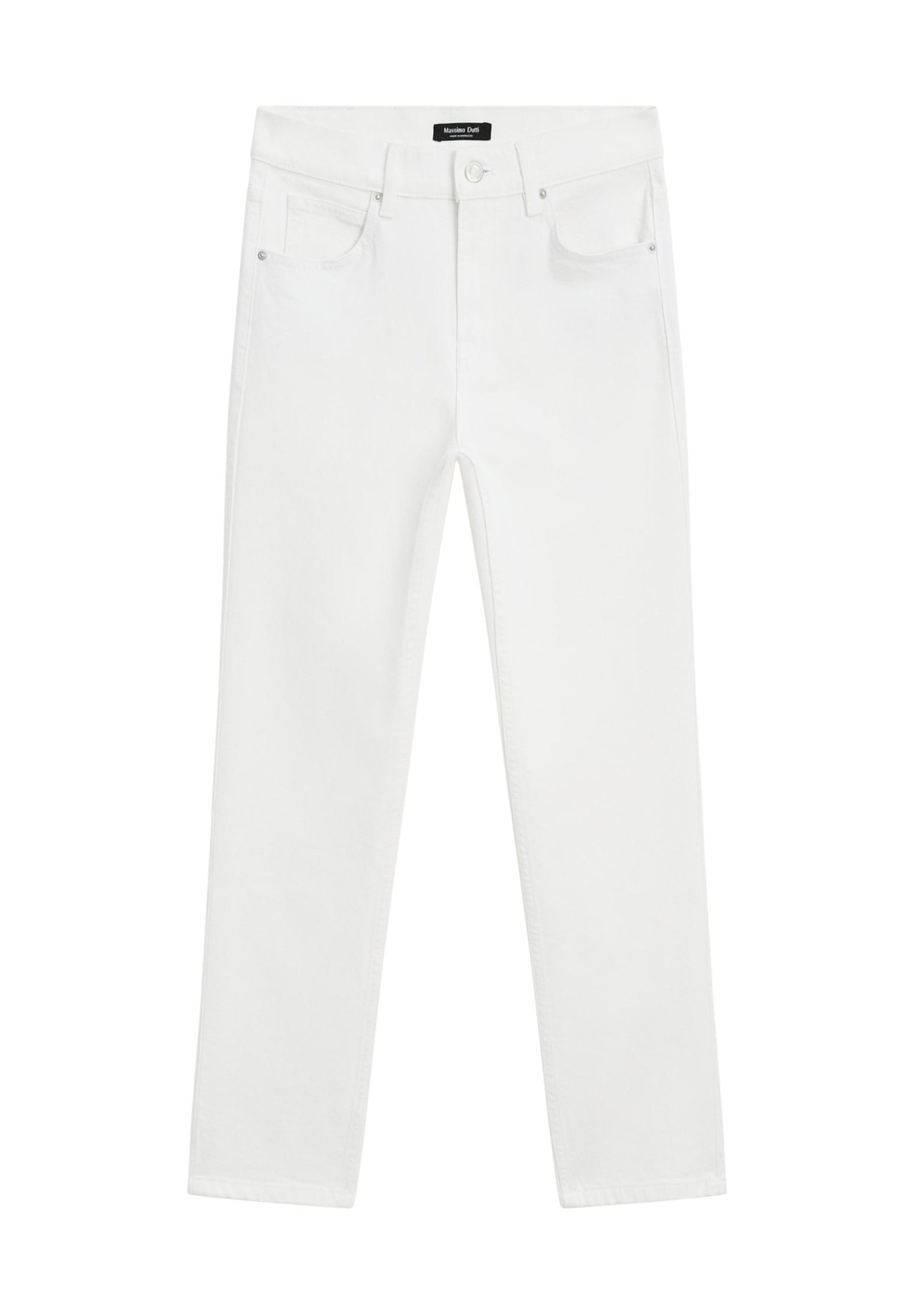 Massimo Dutti MID-RISE SLIM FIT Flared Jeans white