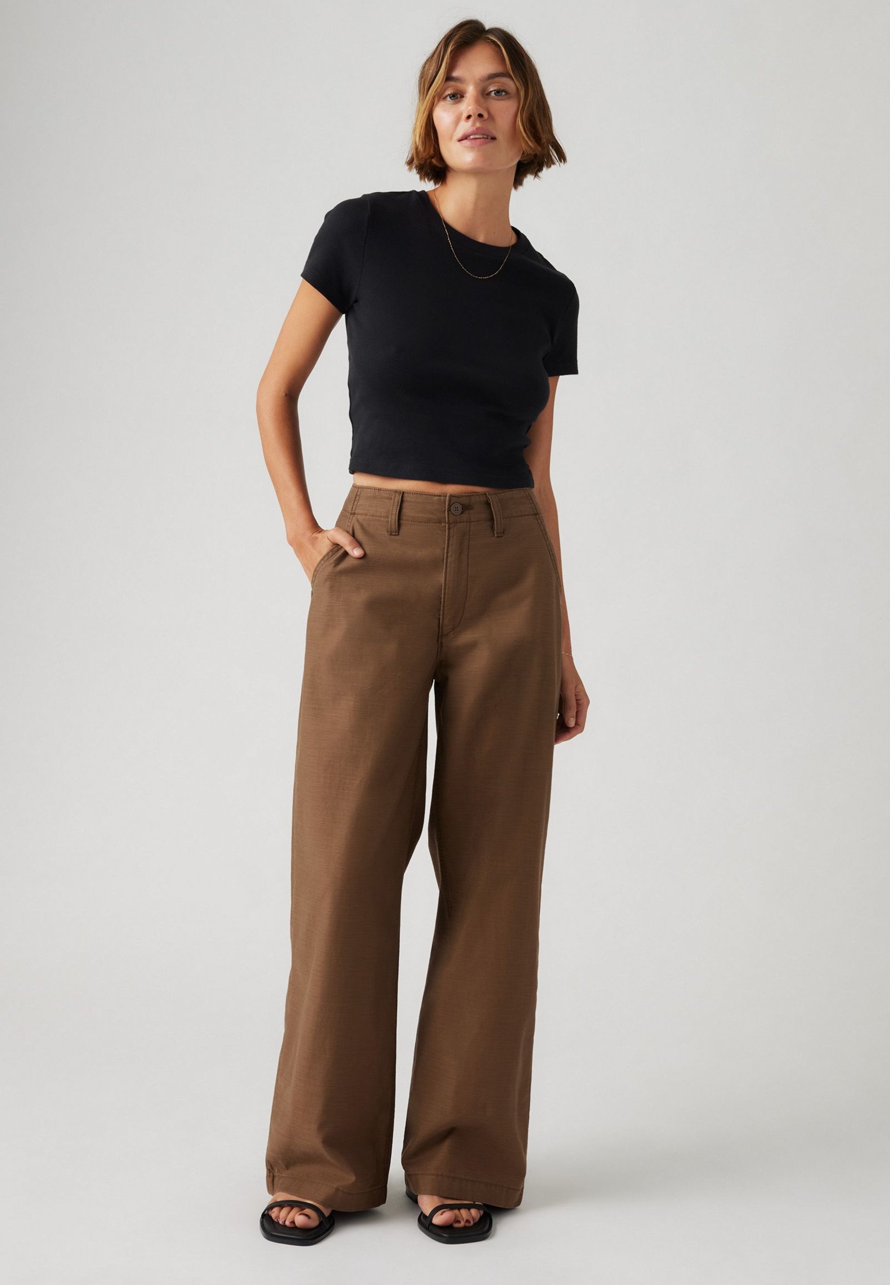 Levi's® 90S STRAIGHT - Trousers - dark earth/dark green - Zalando