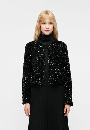 VMBELLA O NECK SHORT CARDIGAN - Gilet - black detail