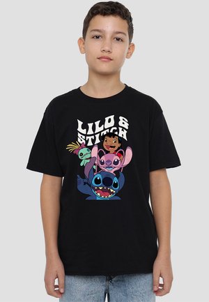 Disney, LILO AND STITCH CHARACTER MONTAGE - Print T-shirt - black