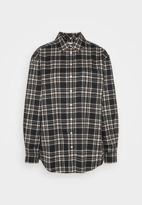CHECK OVERSHIRT - Blusa - black