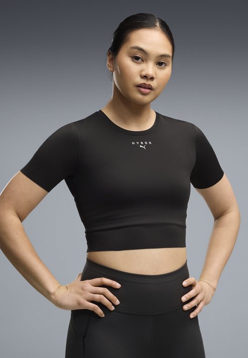 PUMA W X HYROX PWRMODE CROP TEE - Sports T-shirt black — foto 2