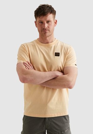 PME Legend, PME LEGEND - T-SHIRT WITH GARMENT-DYE WASH - - - T-Shirt basic - apricot cream