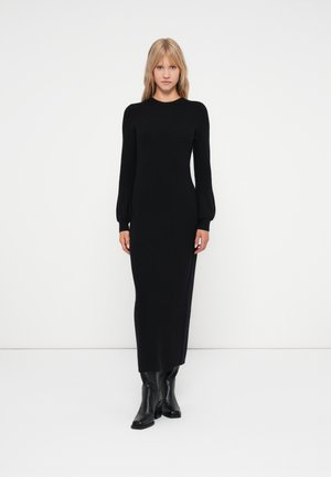 VIKALIA O NECK ANKLE  DRESS - Robe pull - black