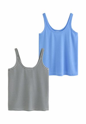 Next, REGULAR FIT - SCOOP NECK VESTS 2 PACK. - Top - blue ecru