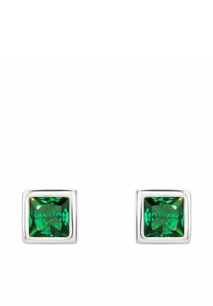 CREATED EMERALD - Náušnice - white gold