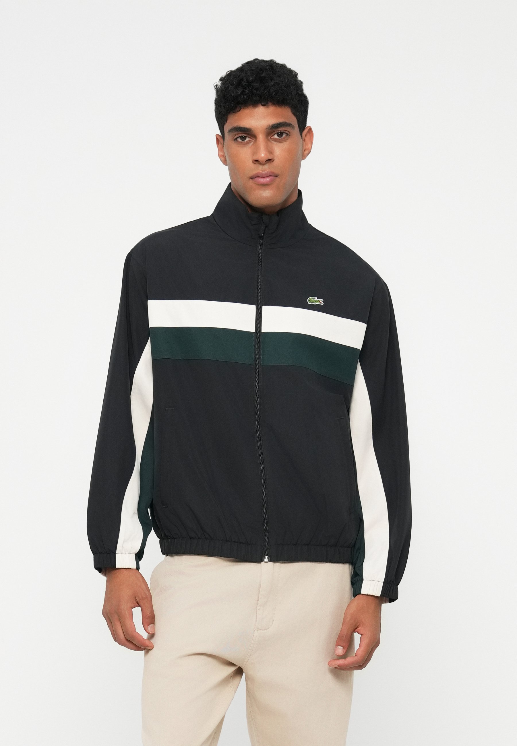 (レア)Lacoste ジャケット ホワイト/ネイビー/グリーン Lacoste Light jacket - black/lapland/sinople/black - Zalando.co.uk