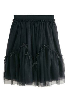 REGULAR FIT-BOW DETAIL  - A-vonalú szoknya - black