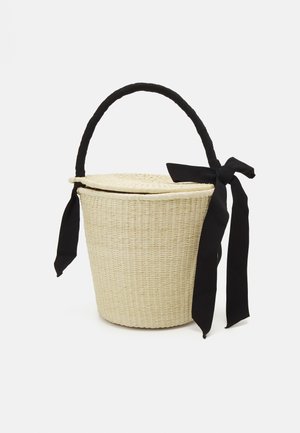 Sensi Studio BIRKIN MEDIUM BASKET - Käsilaukku - natural/black