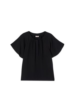Oltre, BLUSA CON DRAPPEGGIO - Blouse - nero