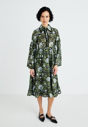 CHALET MIDI DRESS - Shirt dress - black