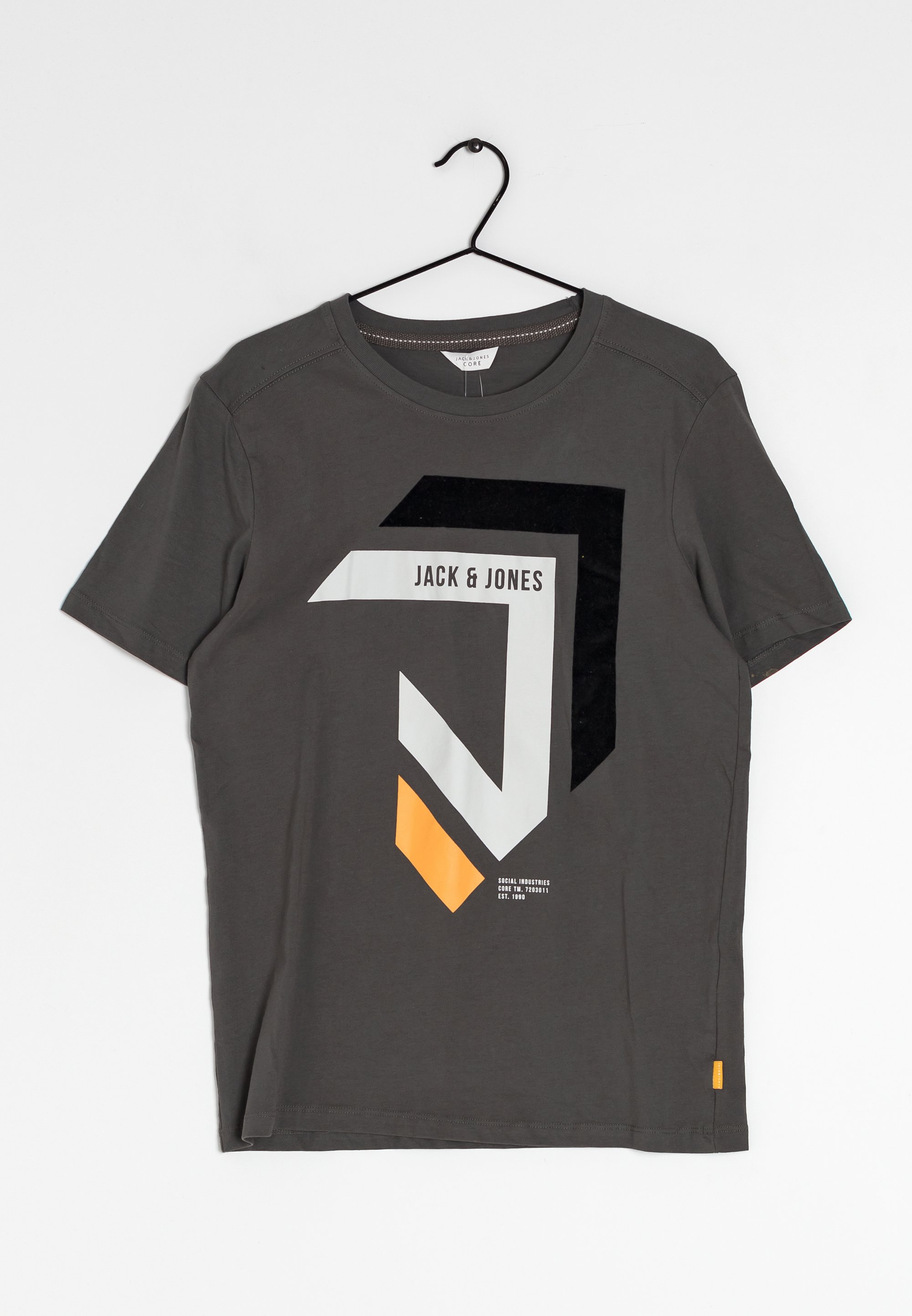 Jack Jones T-Shirt print grey/grau (Pre-owned) Zalando