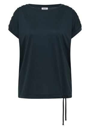Cecil, KURZARM SHIRT MIT RAFFUNG - T-shirt imprimé - deep petrol blue
