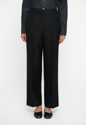 TAILORED RELAXED FIT TROUSERS - Broek - black