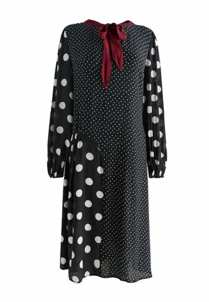 REGULAR FIT - LONG SLEEVE MIDI WITH BOW DETAIL  - Rochie de zi - black spot