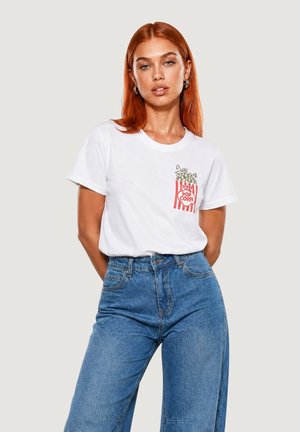 I AM, POP CORN CON TASCA 2187 STS FRESH POP - T-shirt imprimé - white