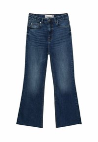 CROPPED - Zvonové džínsy - blue denim