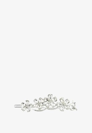 BRIDAL SPARKLE FLOWER BARRETTE-REGULAR FIT - Hair styling accessory - silver tone