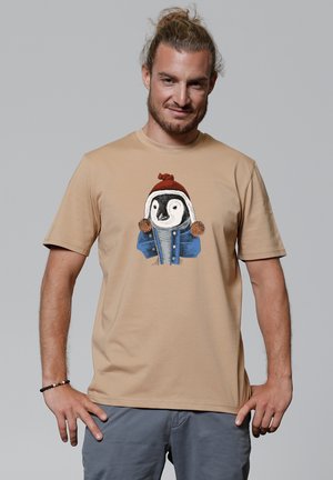 PINGUIN - T-shirt imprimé - latte