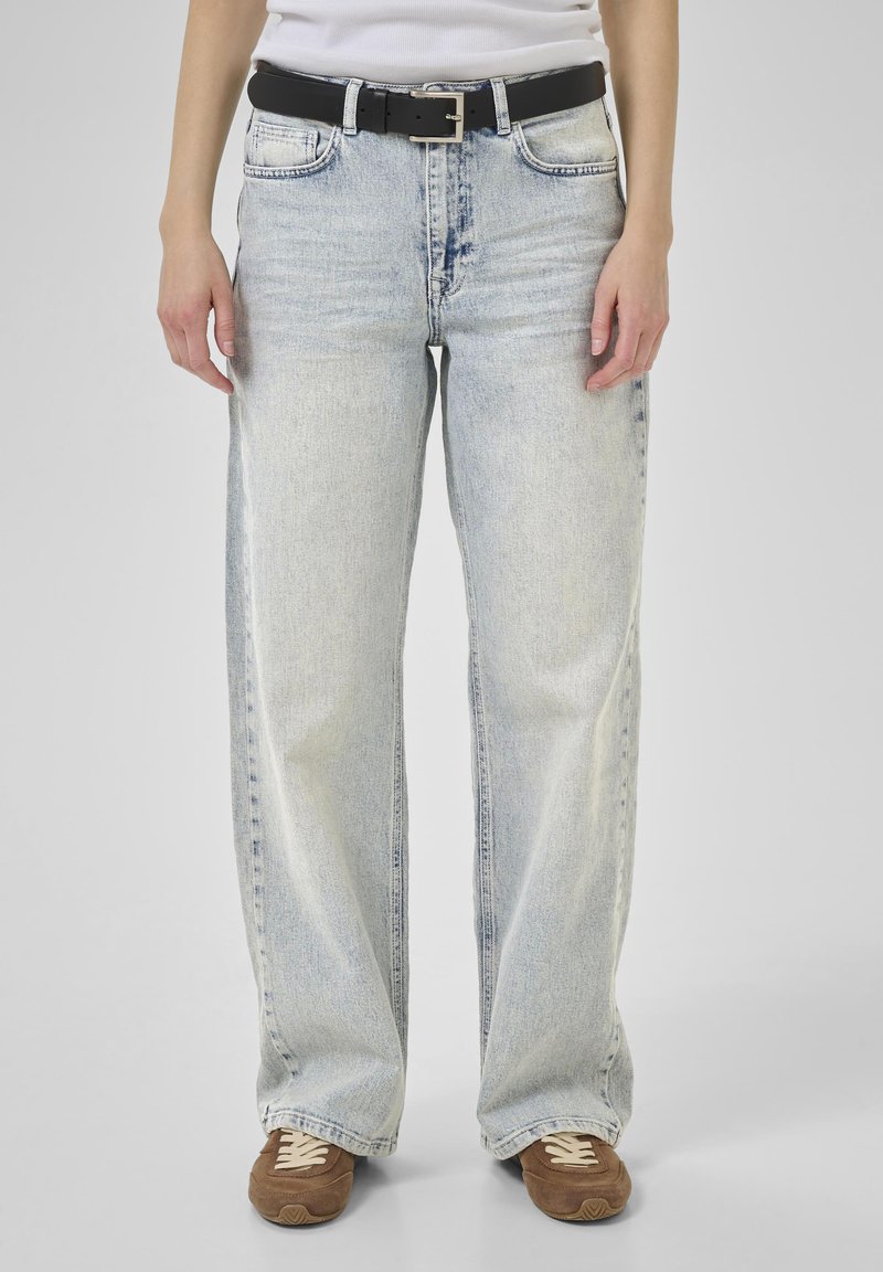 My Essential Wardrobe 35 THE LOUIS 139  HIGH WIDE Y - Traperice ravnih nogavica - light blue dirty wash