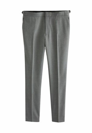 Next, SLIM FIT TEXTURED WOOL - Pantalon - light grey