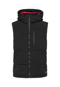 WÄRMENDE STEPP MIT ABNEHMBARER KAPUZE - Bodywarmer - schwarz