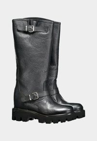 Via Tortona 18 Stivali con plateau - nero