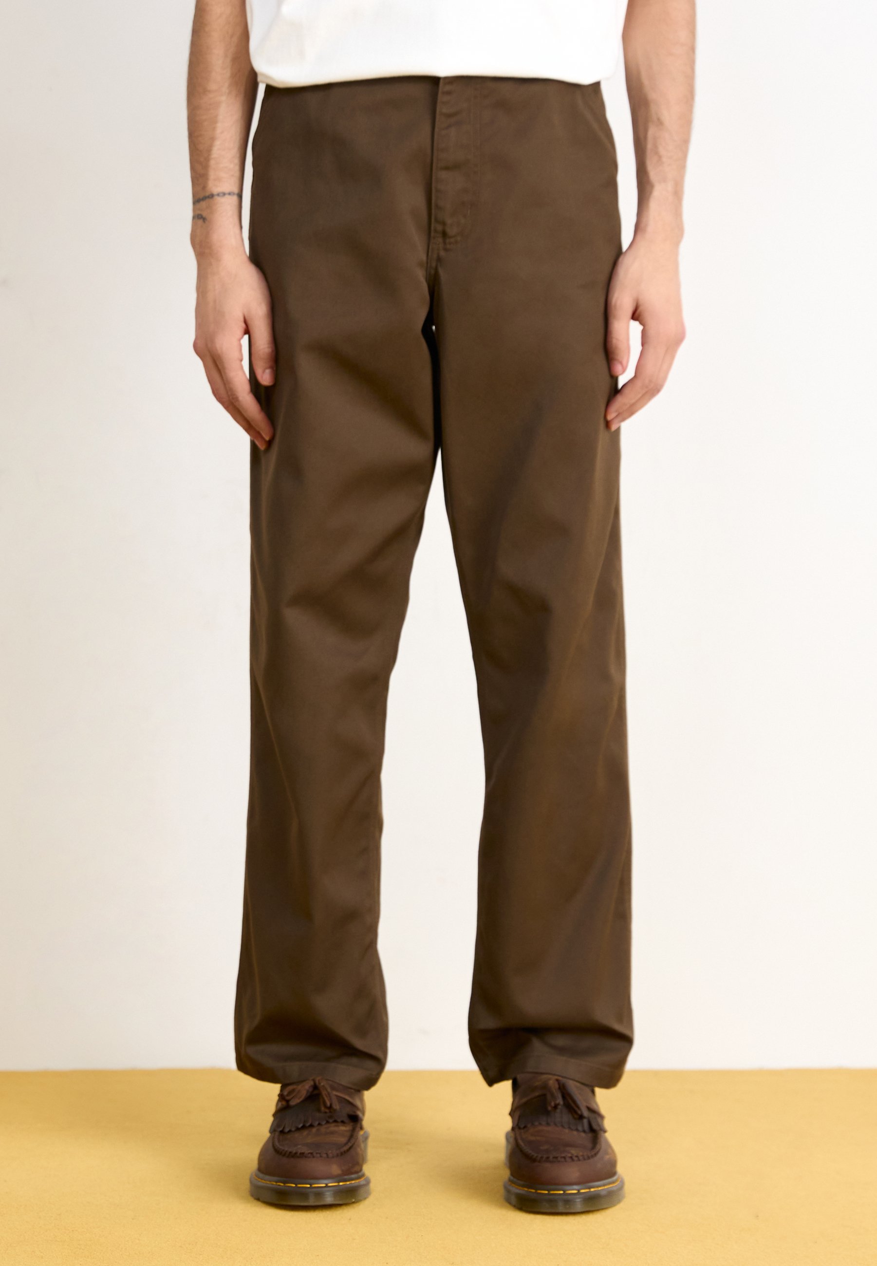 carhartt wip simple pant tobacco Carhartt WIP SIMPLE PANT DENISON - Trousers - liberica rinsed/brown