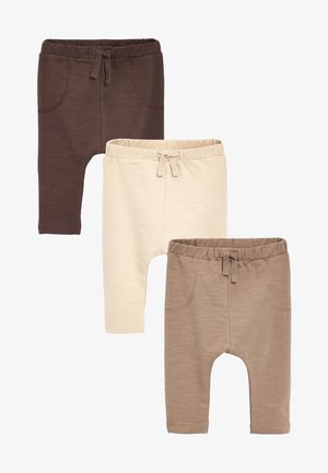 3 PACK - Stoffhose - dark brown