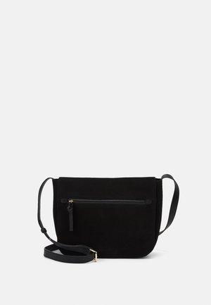 LEATHER - Taška s příčným popruhem - black