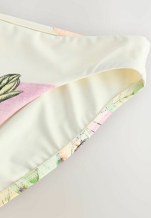 Next, RUCHED SIDE HIGH LEG BIKINI BOTTOMS  - REGULAR FIT - Bikinibroekje - white blue floral