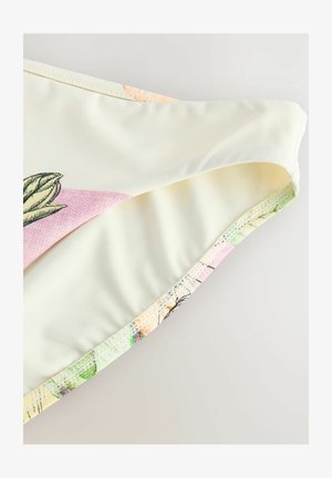Next, RUCHED SIDE HIGH LEG BIKINI BOTTOMS - REGULAR FIT - Bikini pezzo sotto - white blue floral