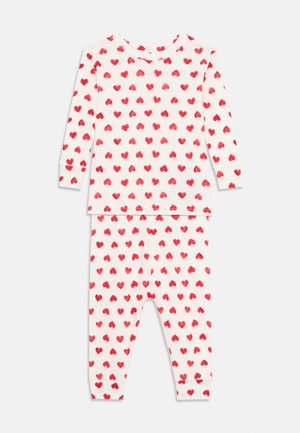 BABYGAP ORGANIC COTTON HEART PJ SET - Komplet pidžame - slipper red