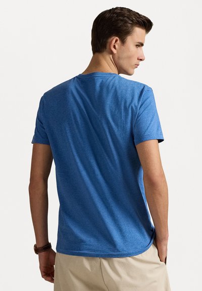 Polo Ralph Lauren CUSTOM SLIM FIT JERSEY CREWNECK T-SHIRT - Basic póló - fresh surf heather