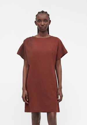 Selected, SLFCALLI SHORT DRESS - Robe en jersey - cherry mahogany