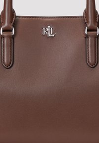 Lauren Ralph Lauren LEATHER SMALL MARCY SATCHEL - Rankinė - dark mahogany