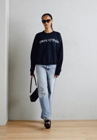 Marc O'Polo LOGO EMBROIDERY AT FRONT - Felpa - deep blue sea