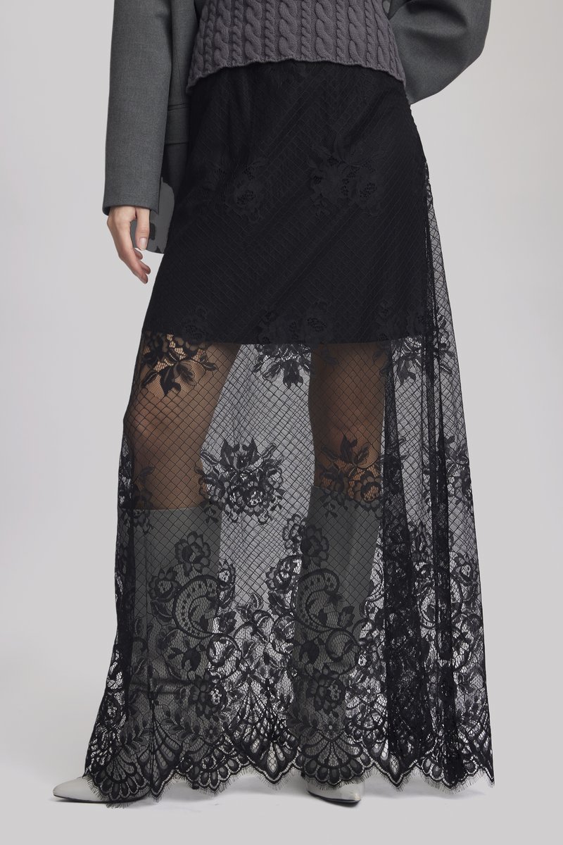 Gestuz LAICA SKIRT - Saia comprida - black