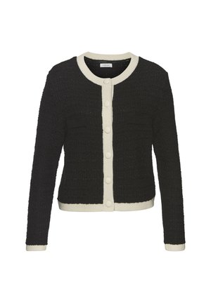 Strickjacke - schwarz creme