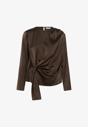 InWear, SATINEIW KNOT - Blouse - chocolate brown