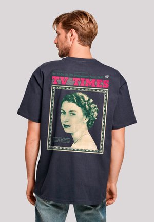 TV TIMES QUEEN ELIZABETH II 1957 COVER - Print T-shirt - navy