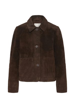 ICHI, IHLIVIA JA - Veste en cuir - coffee bean