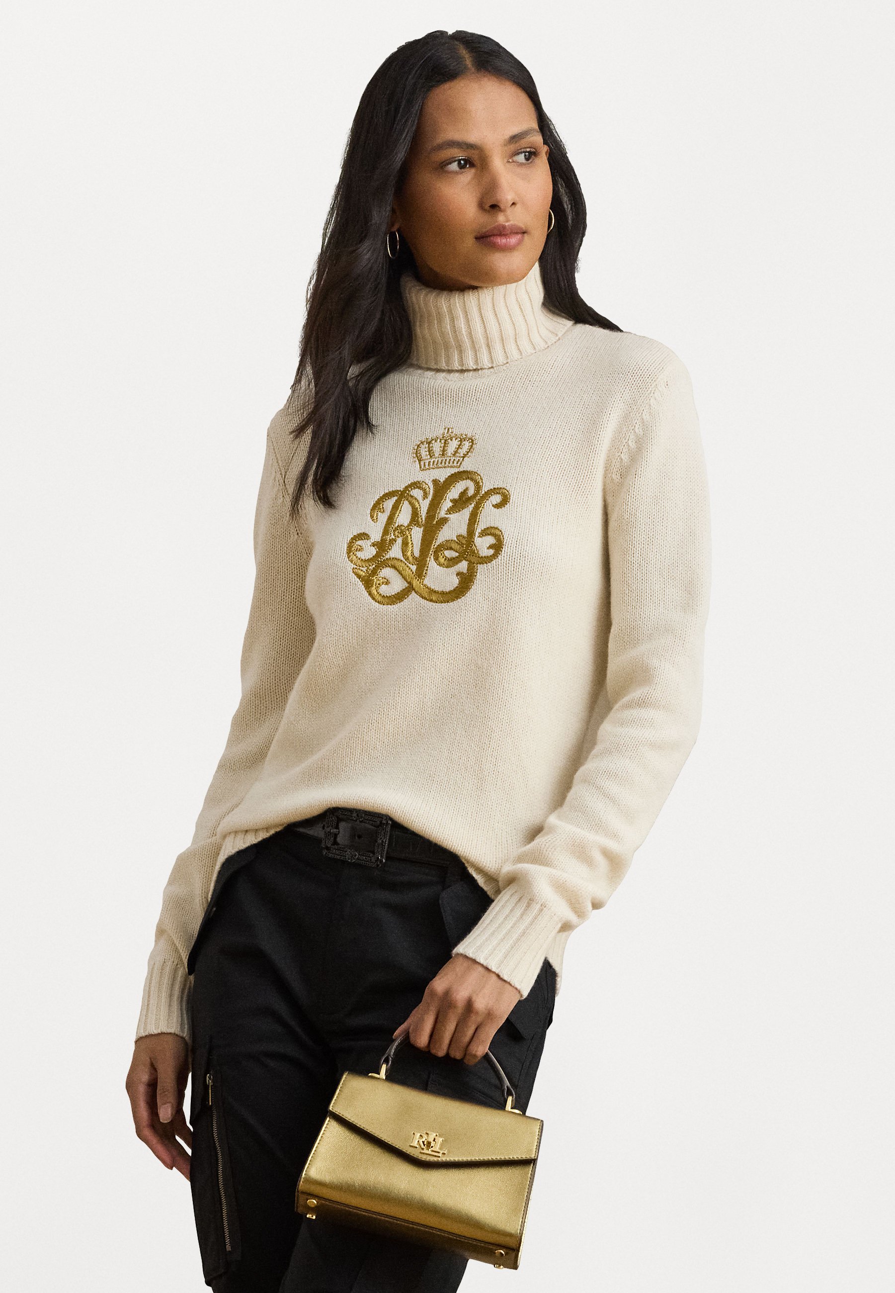 Lauren Ralph Lauren BLEND TURTLENECK - Jumper - mascarpone cream