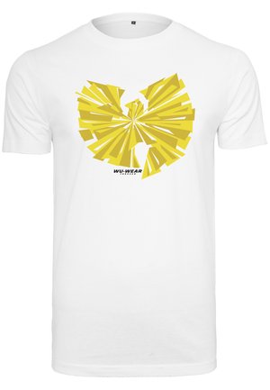 WU WEAR SPLIT LOGO - Camiseta estampada - white