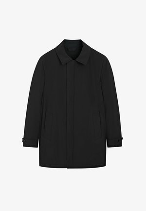Massimo Dutti, TECHNICAL FABRIC TRENCH COAT - Trenchcoat - black