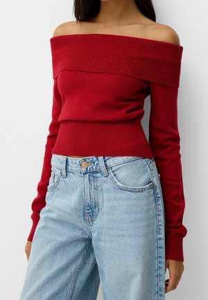 Bershka Maglione - red